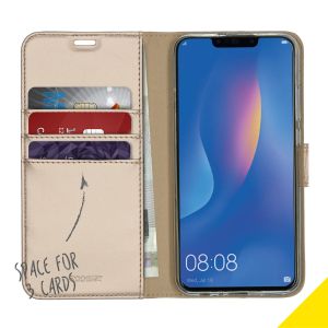 Accezz Wallet TPU Klapphülle Gold für das Huawei P Smart (2019)
