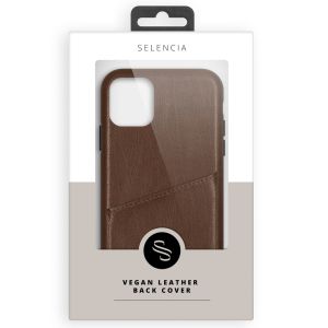 Selencia Vayu Veganes Leder-Backcover Braun für das iPhone 11