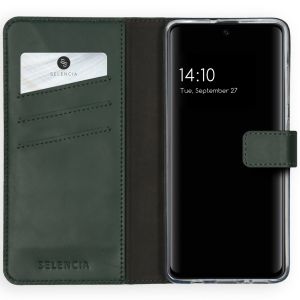 Selencia Echtleder Klapphülle für das Samsung Galaxy A51 - Grün