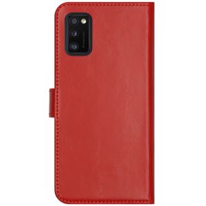 Selencia Echtleder Klapphülle für das Samsung Galaxy A41 - Rot