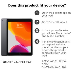Stand Tablet Klapphülle Grau für das iPad Air 3 (2019) / Pro 10.5 (2017)