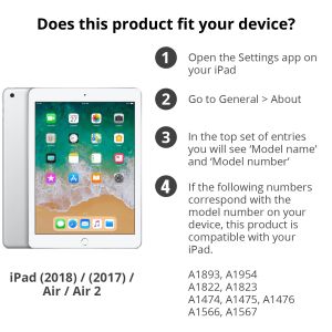 Selencia 2-in-1-Displayschutz iPad 6 (2018) 9.7 Zoll / iPad 5 (2017) 9.7 Zoll / Air 1 (2013) / Air 2 (2014)