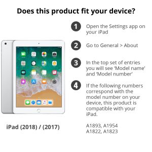 Schwarzer Defender Protect Case iPad 6 (2018) 9.7 Zoll / iPad 5 (2017) 9.7 Zoll