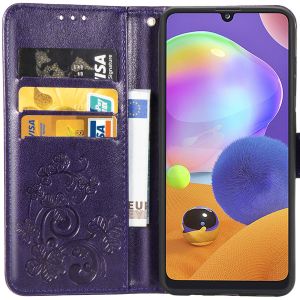 Kleeblumen Klapphülle Samsung Galaxy A31 - Violet