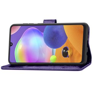 Kleeblumen Klapphülle Samsung Galaxy A31 - Violet