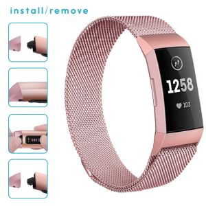 iMoshion Milanese Watch Armband Fitbit Charge 3 / 4 - Rose Gold