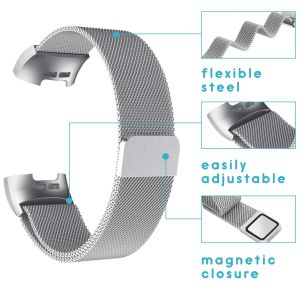 iMoshion Milanese Watch Armband Fitbit Charge 3 / 4 - Silber