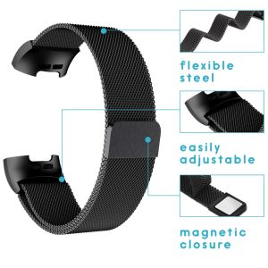 iMoshion Milanese Watch Armband Fitbit Charge 3 / 4 - Schwarz