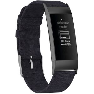 iMoshion Nylon-Armband für die Fitbit Charge 3 / 4 - Schwarz |  Handyhuellen.de
