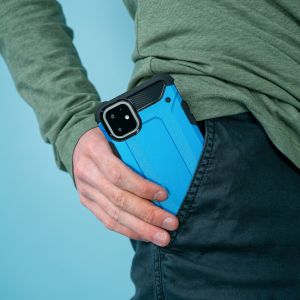 iMoshion Rugged Xtreme Case iPhone 12 (Pro) - Hellblau