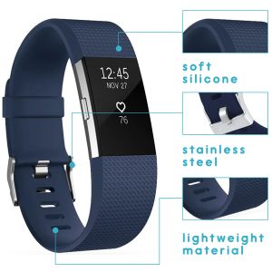 iMoshion Silikonband für die Fitbit Charge 2 - Dunkelblau