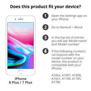 Accezz Wallet TPU Klapphülle für das iPhone 8 Plus / 7 Plus - Schwarz