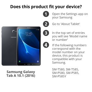 Design TPU Tablet Klapphülle Samsung Galaxy Tab A 10.1 (2016)