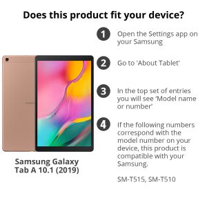 Unifarbene Tablet-Klapphülle Galaxy Tab A 10.1 (2019)