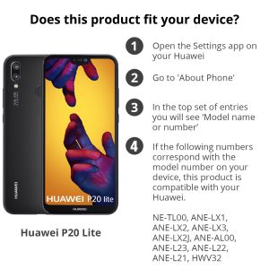 Gestalte deine eigene Huawei P20 Lite Hülle - Schwarz