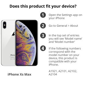 Apple Leather Folio Klapphülle Schwarz für das iPhone Xs Max