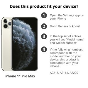 iMoshion Luxuriöse Klapphülle Grau für das iPhone 11 Pro Max