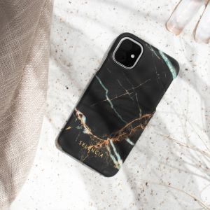 Selencia Maya Fashion Backcover iPhone 12 Mini - Marble Black