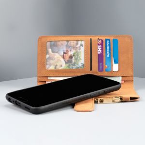 Luxuriöse Portemonnaie-Klapphülle Braun Samsung Galaxy A40