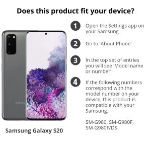 Design TPU Klapphülle Samsung Galaxy S20