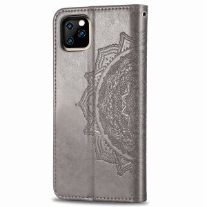 Mandala Klapphülle Grau iPhone 11