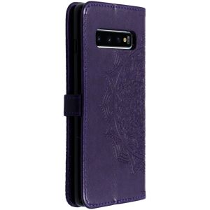 Mandala Klapphülle Violett Samsung Galaxy S10