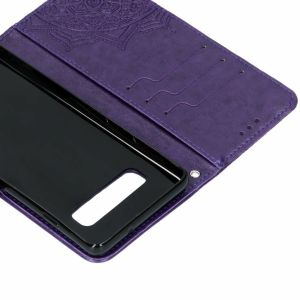 Mandala Klapphülle Violett Samsung Galaxy S10