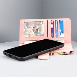 Rosafarbene luxuriöse Portemonnaie-Klapphülle Galaxy S7 Edge