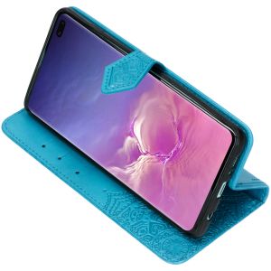 Mandala Klapphülle Blau Samsung Galaxy S10 Plus