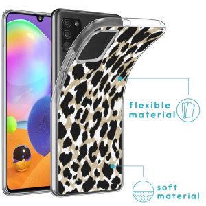 iMoshion Design Hülle für das Samsung Galaxy A31 - Leopard / Schwarz