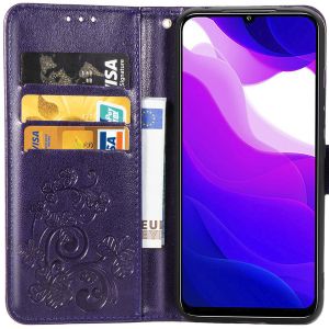 Kleeblumen Klapphülle Xiaomi Mi 10 Lite - Violett