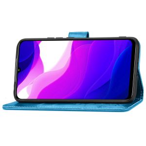 Kleeblumen Klapphülle Xiaomi Mi 10 Lite - Türkis