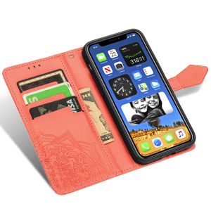 Mandala Klapphülle iPhone 12 Mini - Rot