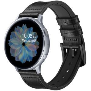 iMoshion Echtes Lederband Samsung Galaxy Watch 40/42mm / Active 2 42/44mm -  Schwarz | Handyhuellen.de
