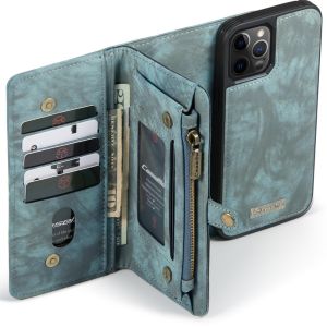 CaseMe Luxuriöse 2-in-1-Portemonnaie-Klapphülle Leder iPhone 12 Pro Max