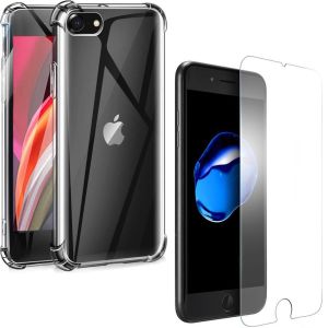 iMoshion Anti-Shock Backcover + Glass Protector iPhone 8 / 7
