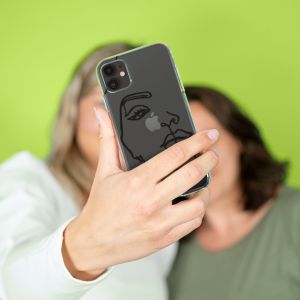 iMoshion Design Hülle iPhone 12 Mini - Abstraktes Gesicht