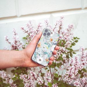 iMoshion Design Hülle iPhone 12 (Pro) - Blume - Weiß