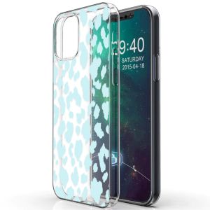 iMoshion Design Hülle iPhone 12 (Pro) - Leopard - Blau