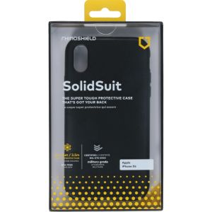 RhinoShield SolidSuit Backcover für das iPhone Xr - Leather Black