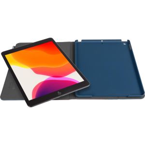 Gecko Covers Easy-Click Klapphülle Blau / Braun für iPad 9 (2021) 10.2 Zoll / iPad 8 (2020) 10.2 Zoll / iPad 7 (2019) 10.2 Zoll 