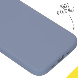 Accezz Liquid Silikoncase iPhone 12 (Pro) - Lavender Gray