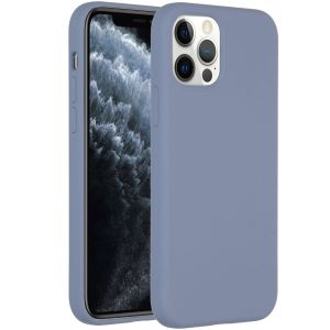 Accezz Liquid Silikoncase iPhone 12 (Pro) - Lavender Gray