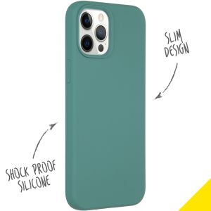 Accezz Liquid Silikoncase  für das iPhone 12 Pro Max - Dunkelgrün