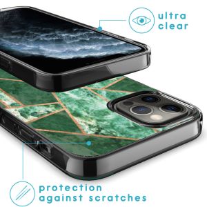 iMoshion Design Hülle für das iPhone 12 (Pro) - Grafik-Kupfer / Grün