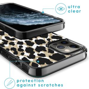 iMoshion Design Hülle für das iPhone 12 (Pro) - Leopard / Schwarz
