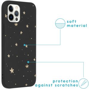 iMoshion Design Hülle für das iPhone 12 (Pro) - Sterne / Schwarz