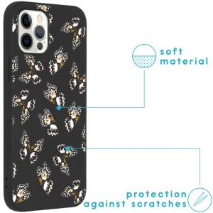 iMoshion Design Hülle iPhone 12 (Pro) - Schmetterling - Schwarz