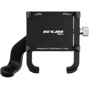 GUB Pro 5 Handyhalterung für Motorrad und Scooter – verstellbar – universell – Aluminium – schwarz