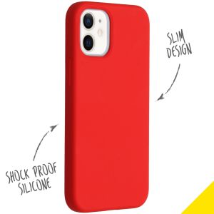 Accezz Liquid Silikoncase  für das iPhone 12 Mini - Rot